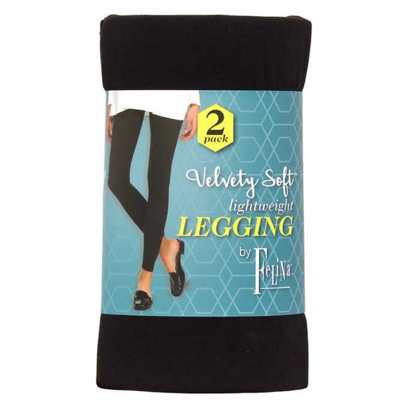 NWT 2 pack BLACK Ultra-Soft Lightweight Leggings - Picture 4 of 4